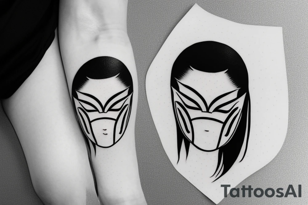 Xiao mask from genshin impact tattoo idea
