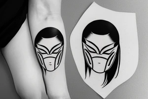 Xiao mask from genshin impact tattoo idea