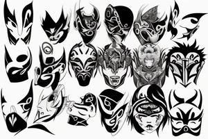 Xiao's mask from the game Genshin Impact tattoo idea