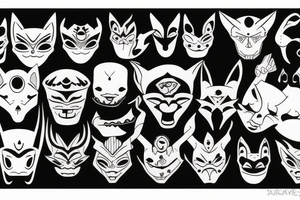 oni mask tattoo idea