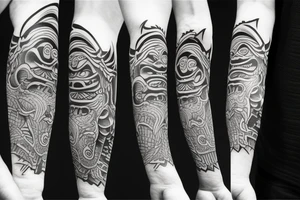oni mask tattoo idea