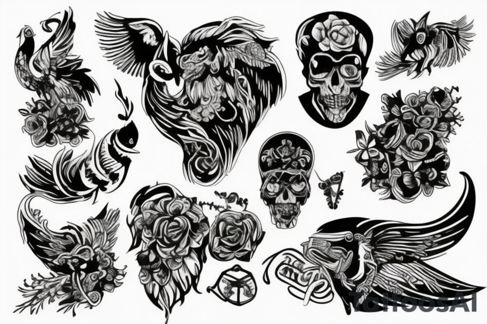 Kóz z wyciągniętą łapka przybiajacy piątkę do ręki czlowieka tattoo idea