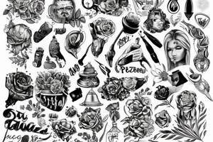 Kot z wyciągniętą łapka przybiający piątkę do ręki człowieka tattoo idea
