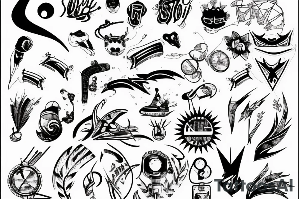 Line with 808 sample flstudio tattoo idea