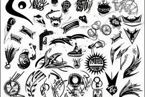 Line with 808 sample flstudio tattoo idea
