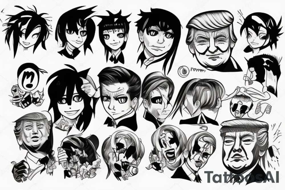 Donald Trump Anime tattoo idea