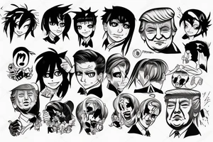 Donald Trump Anime tattoo idea