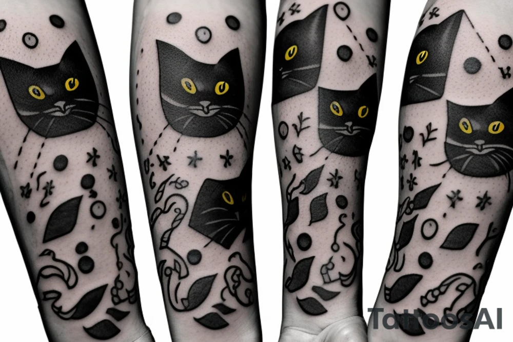 simple black cat ghost with blanket tattoo idea simple black cat ghost with blanket tattoo idea