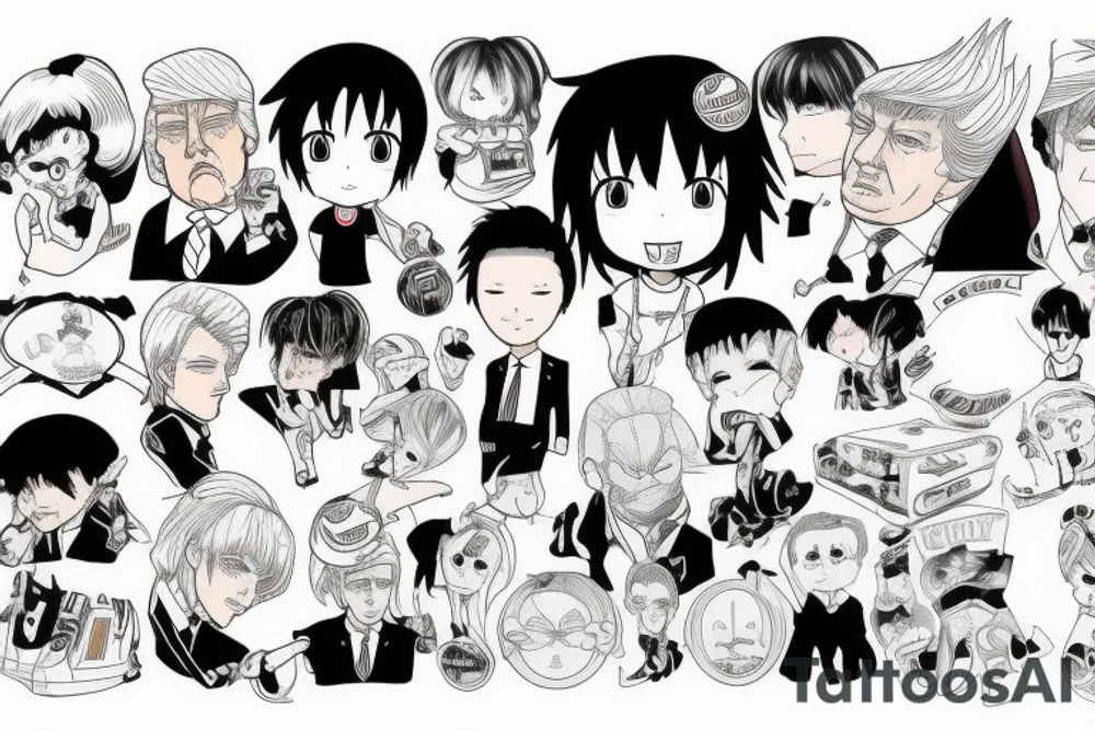 Donald Trump Anime tattoo idea