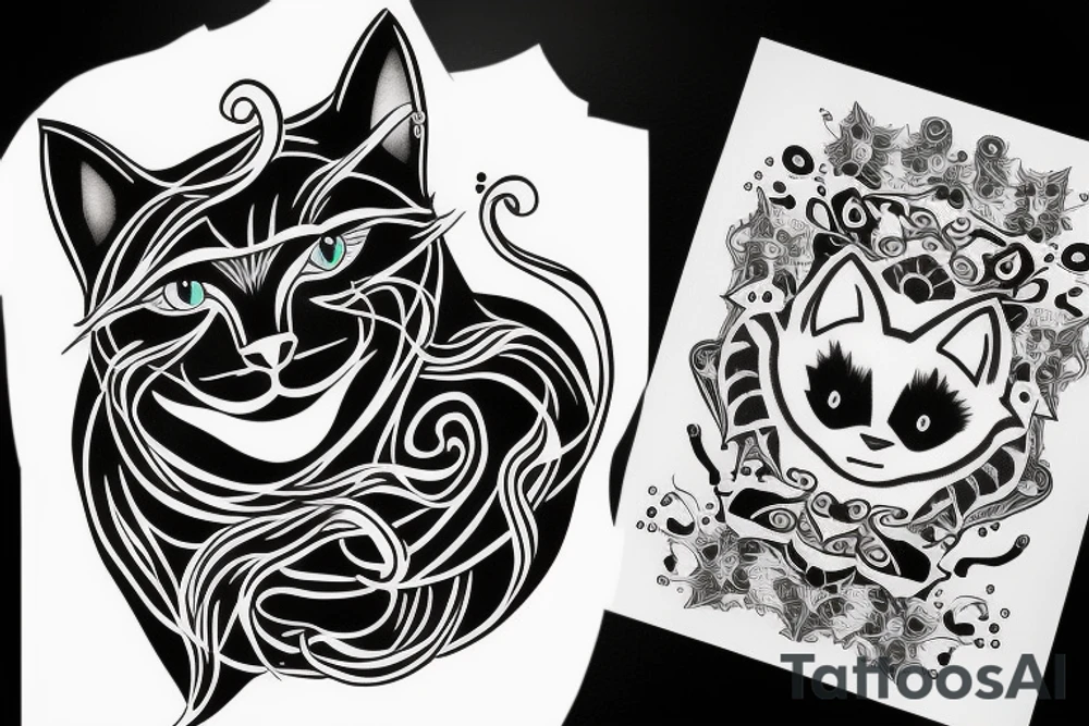 simple black cat ghost with white blanket tattoo idea simple black cat ghost with white blanket tattoo idea