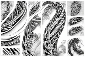 waterfall double helix tattoo idea