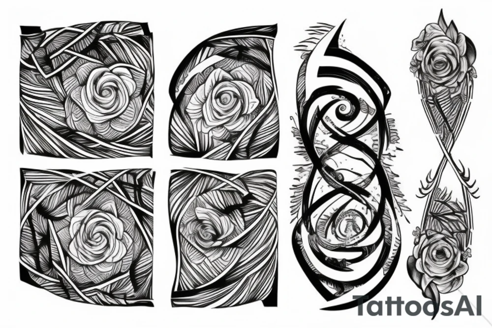 waterfall double helix tattoo idea