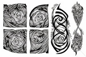waterfall double helix tattoo idea