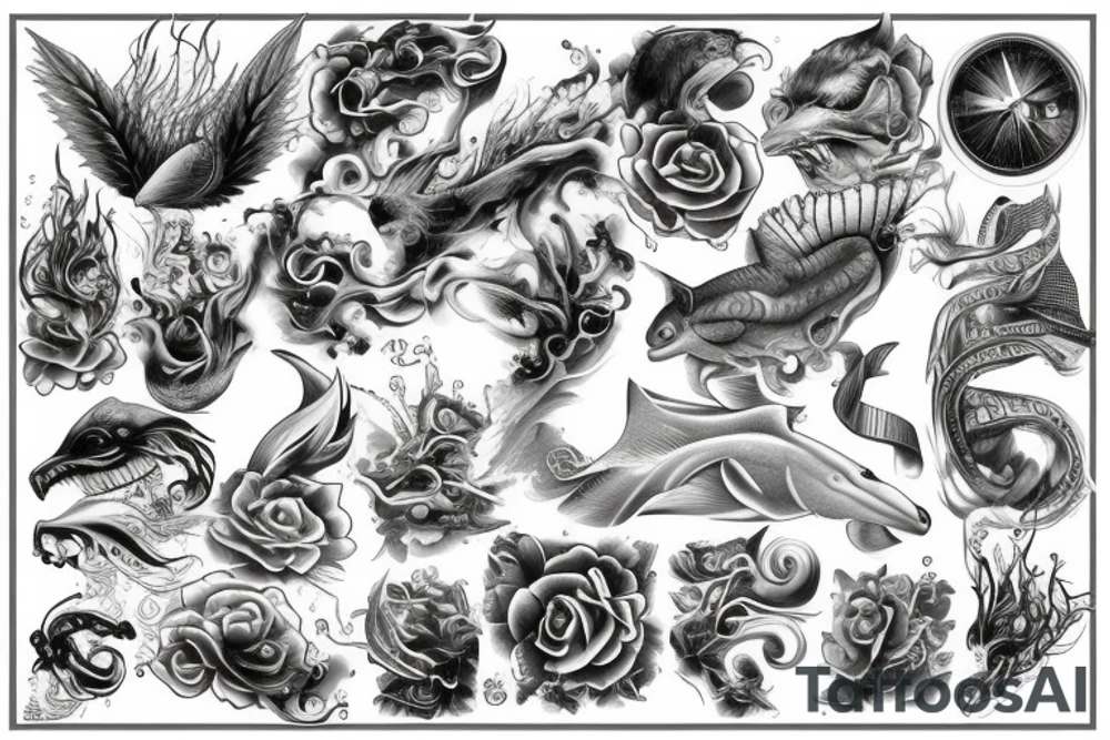 water spirall tattoo idea