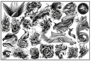 water spirall tattoo idea