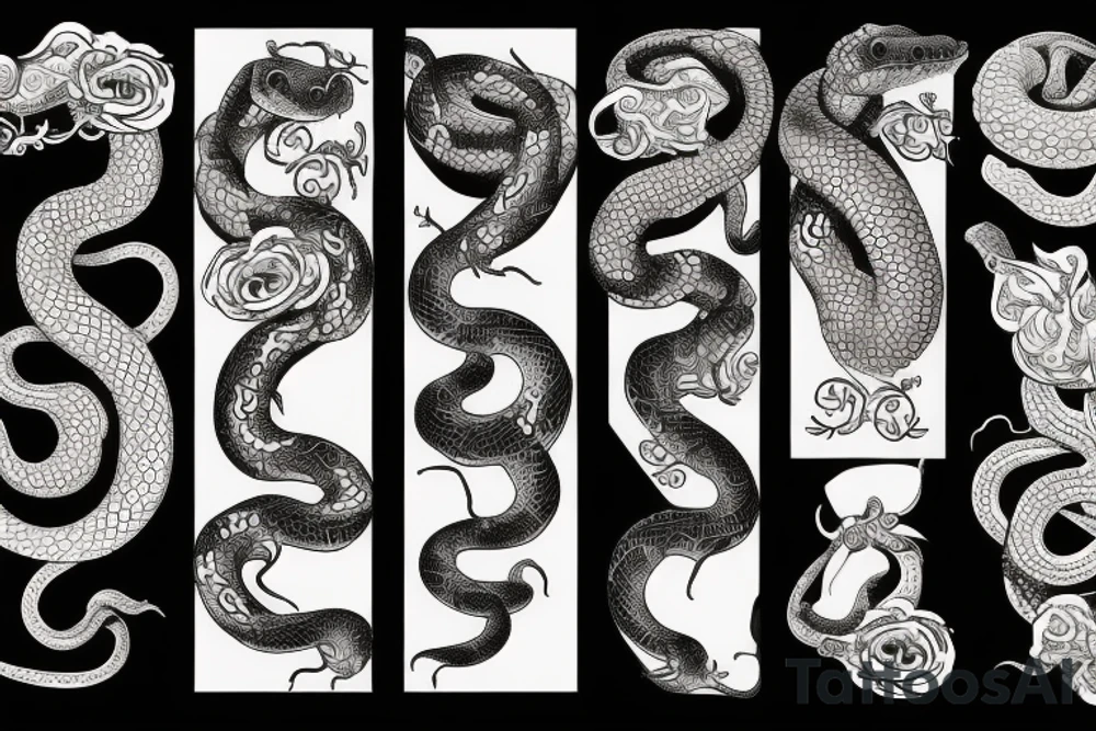 One snake tattoo idea