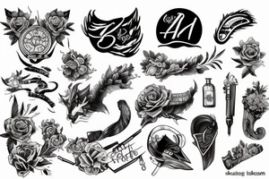 battling addiction tattoo idea