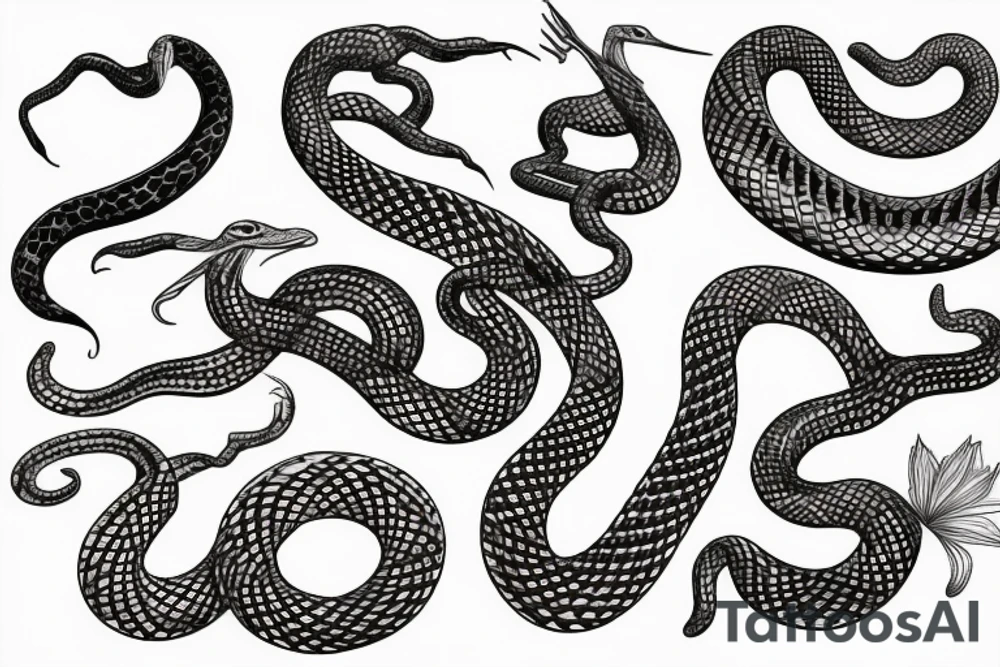 One snake tattoo idea