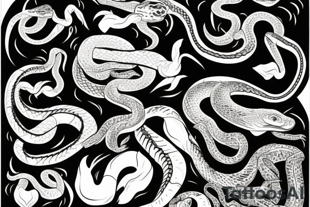 One snake tattoo idea