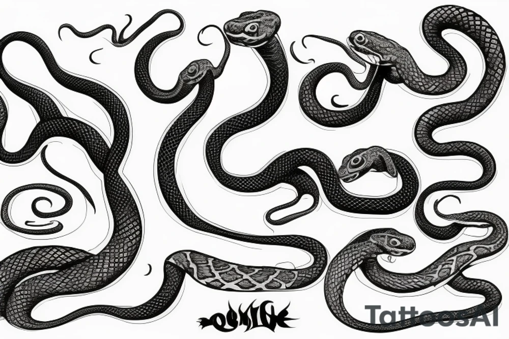 One snake tattoo idea
