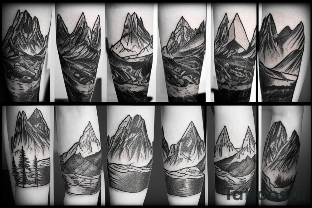 mountain, wildlife tattoo idea