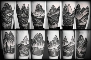 mountain, wildlife tattoo idea