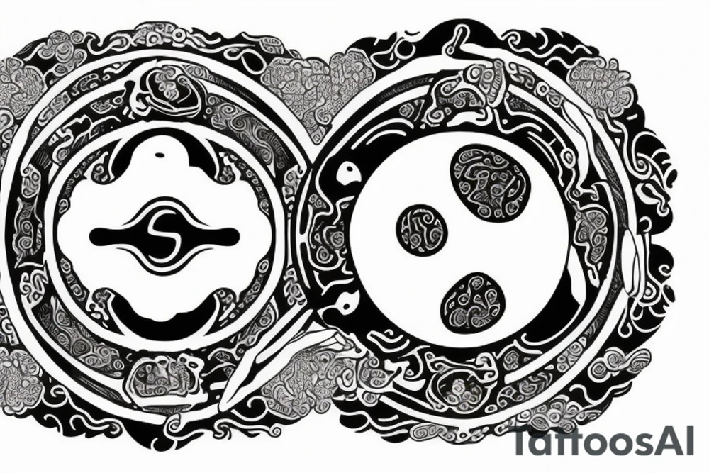 Yin yang get money tattoo idea