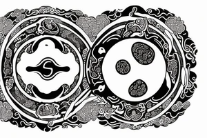 Yin yang get money tattoo idea