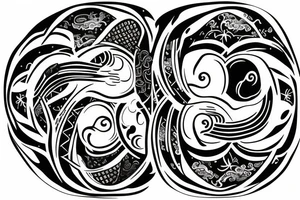 Yin yang get money tattoo idea