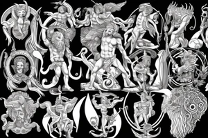 Neptun, Poseidon, god of see, Powerful tattoo idea