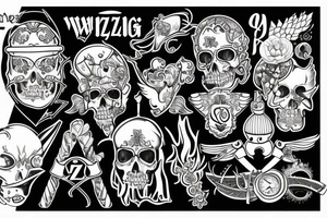 Wiking z tarczą i mieczem tattoo idea