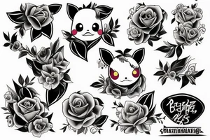 Pikaczu błyskający tattoo idea
