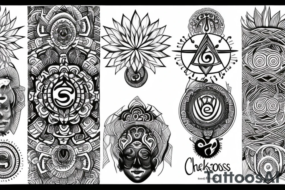 Back chakras tattoo idea