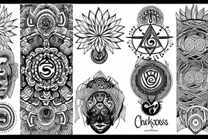 Back chakras tattoo idea
