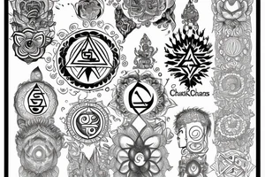 Back chakras tattoo idea