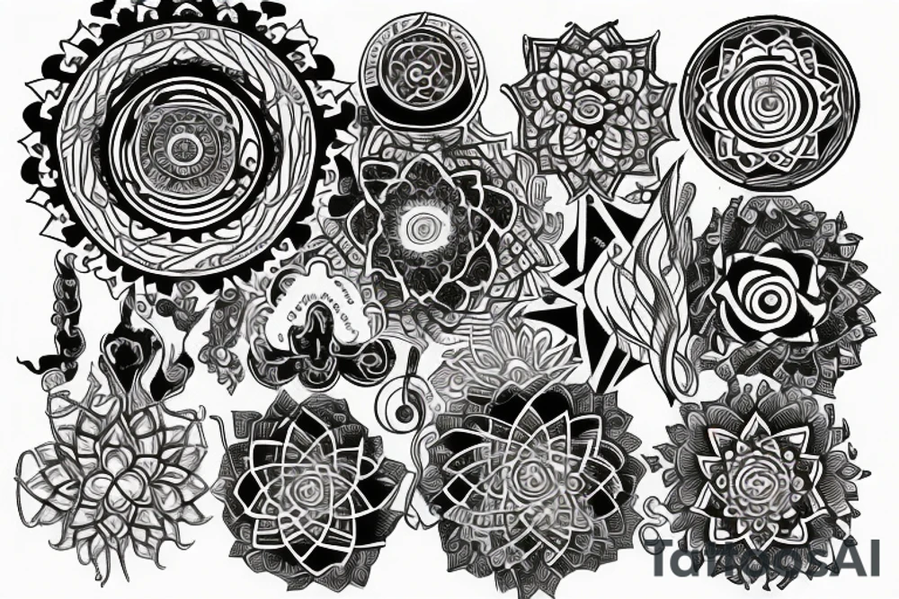 Chakra mandala tattoo idea