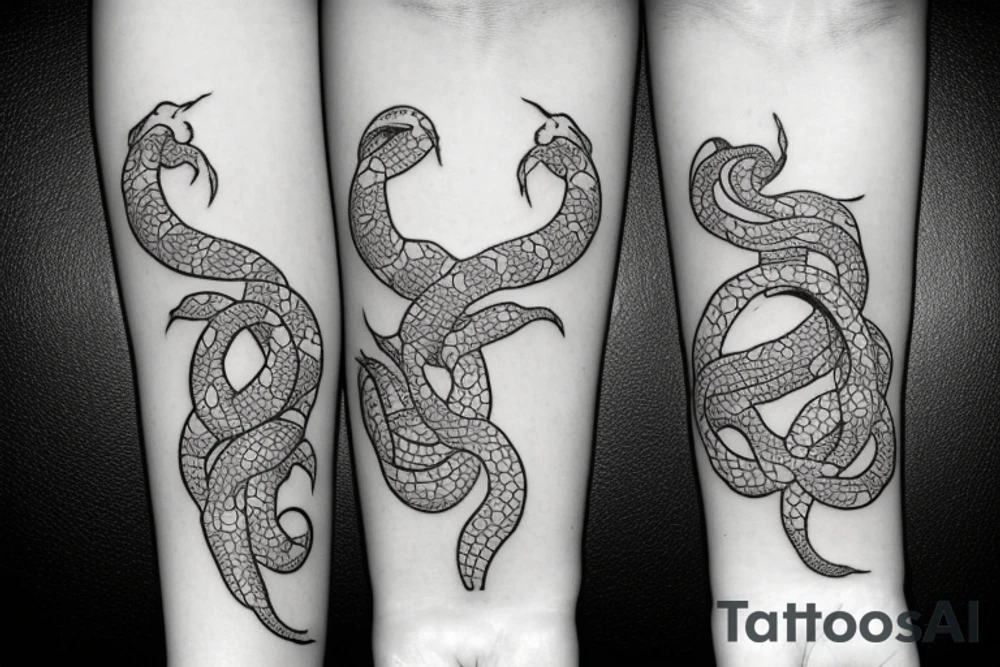 Snake arround flowers tattoo idea
