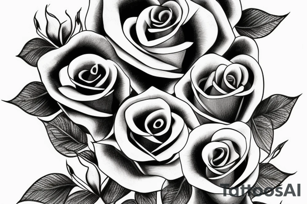 Dager with a rose tattoo idea