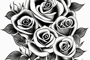 Dager with a rose tattoo idea