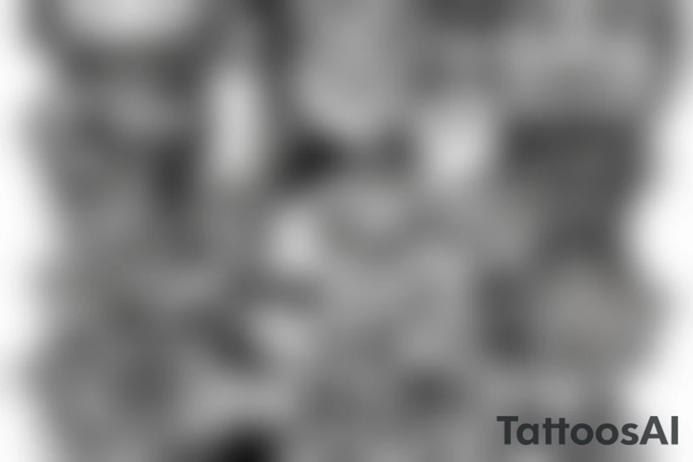 Hommie called EviL smokes a bong tattoo idea