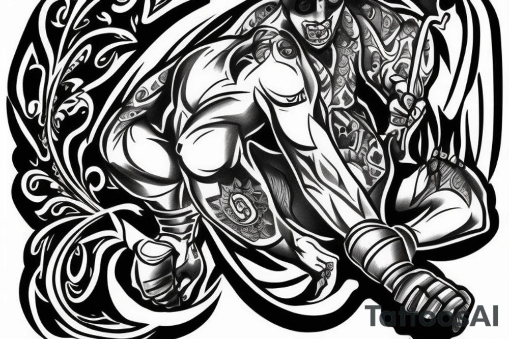 Fighter tattoo for overcoming trauma tattoo idea
