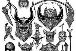 Viking warrior tattoo for overcoming trauma tattoo idea