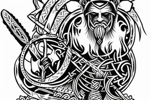 Viking warrior tattoo for overcoming trauma tattoo idea
