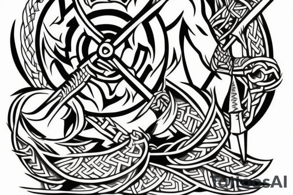 Viking warrior tattoo for overcoming trauma tattoo idea