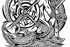 Viking warrior tattoo for overcoming trauma tattoo idea