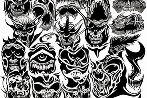 demon, religion tattoo idea