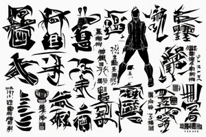 Cyberpunk, Japanese writing tattoo idea
