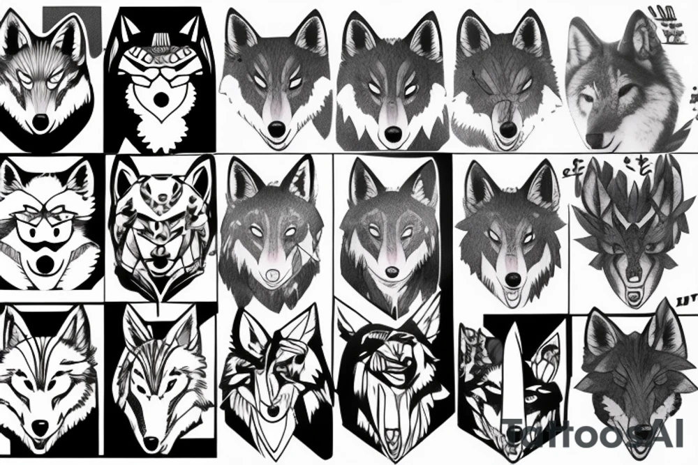kemono friends grey wolf tattoo idea