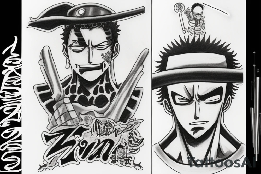zoro from one piece tattoo idea