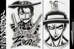zoro from one piece tattoo idea